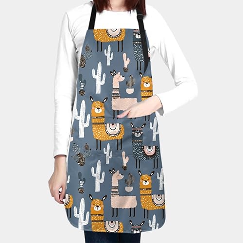 Miniatura 2 de Cafl Delantales para hornear barbacoa cuello ajustable para hombres mujeres impermeable