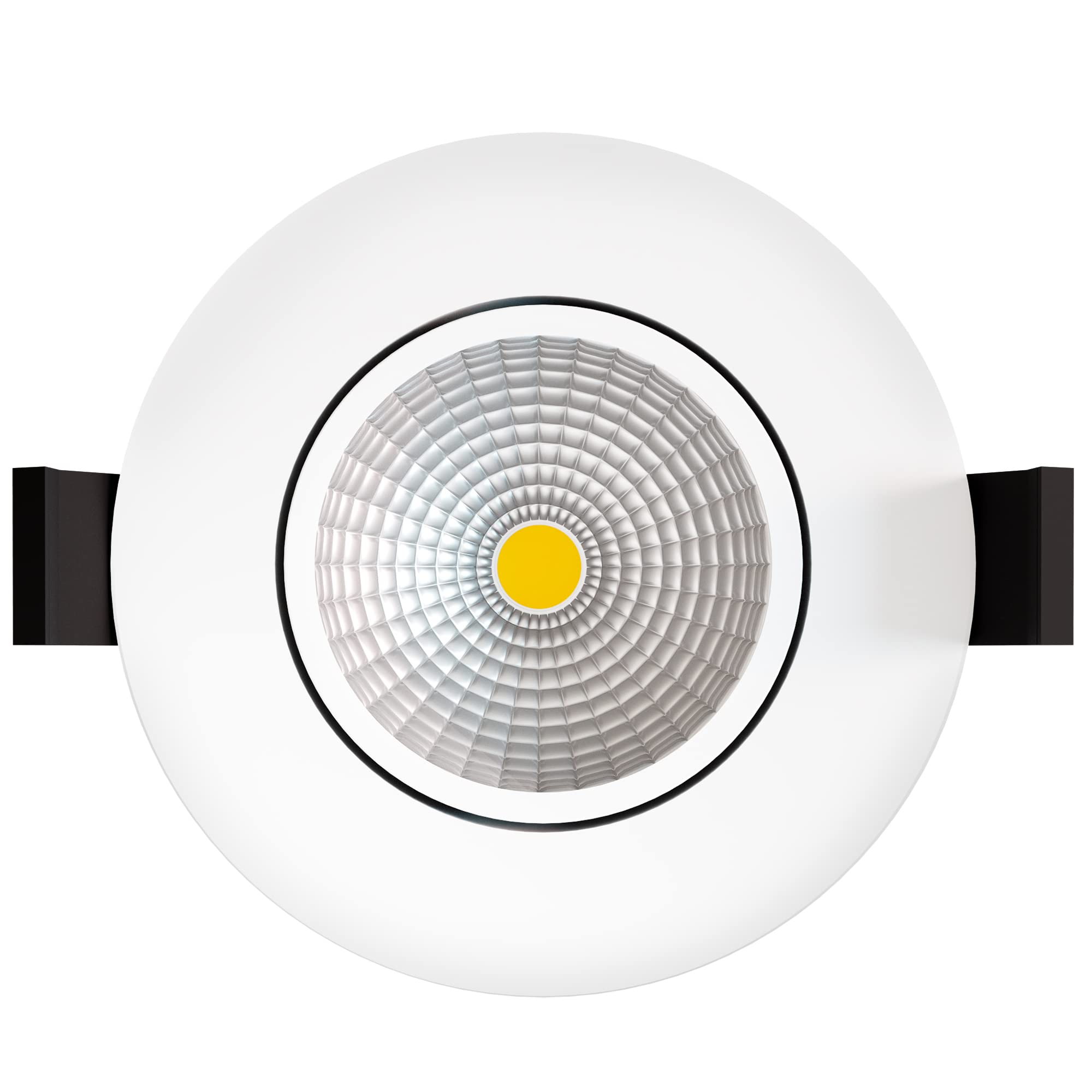 linovum ATOA - Set di 4 faretti da incasso rotondi bianchi orientabili a 360° IP65 LED 6W 3 colori CCT dimmerabili - faretto LED da incasso bagno 230V