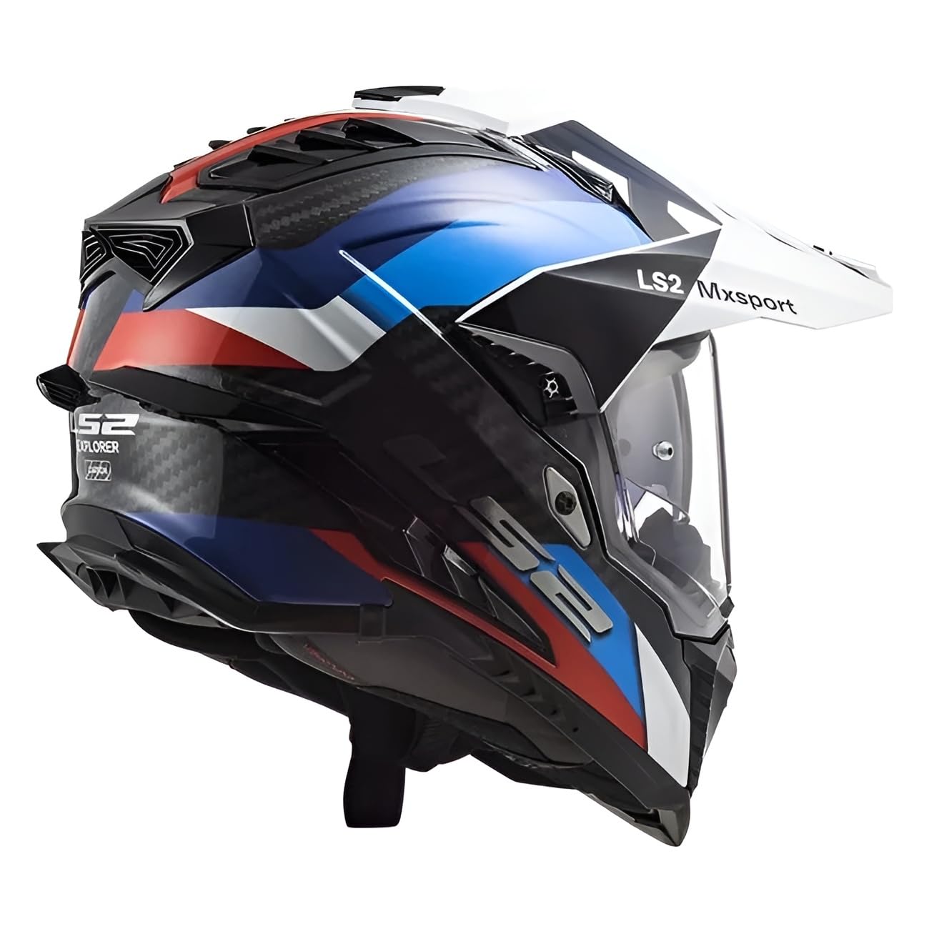 LS2, Casco Moto Cross EXPLORER CARBON FRONTIER Black Blue, M