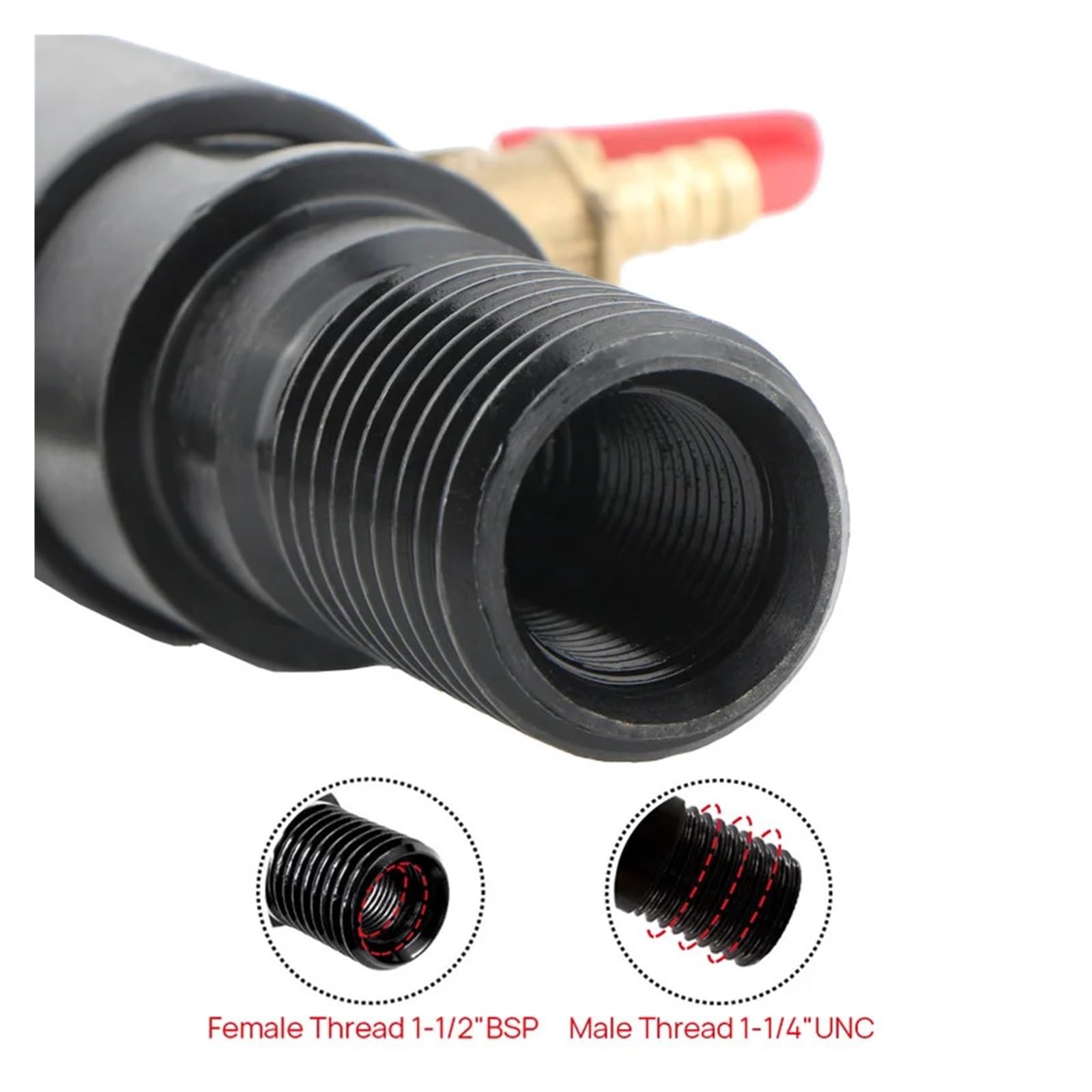 Adapter diamentowy do wtrysku wody 1 1/4 "-7 UNC gwint męski do konwertera połączenia SDS PLUS do elektrycznej wiertarki udarowej