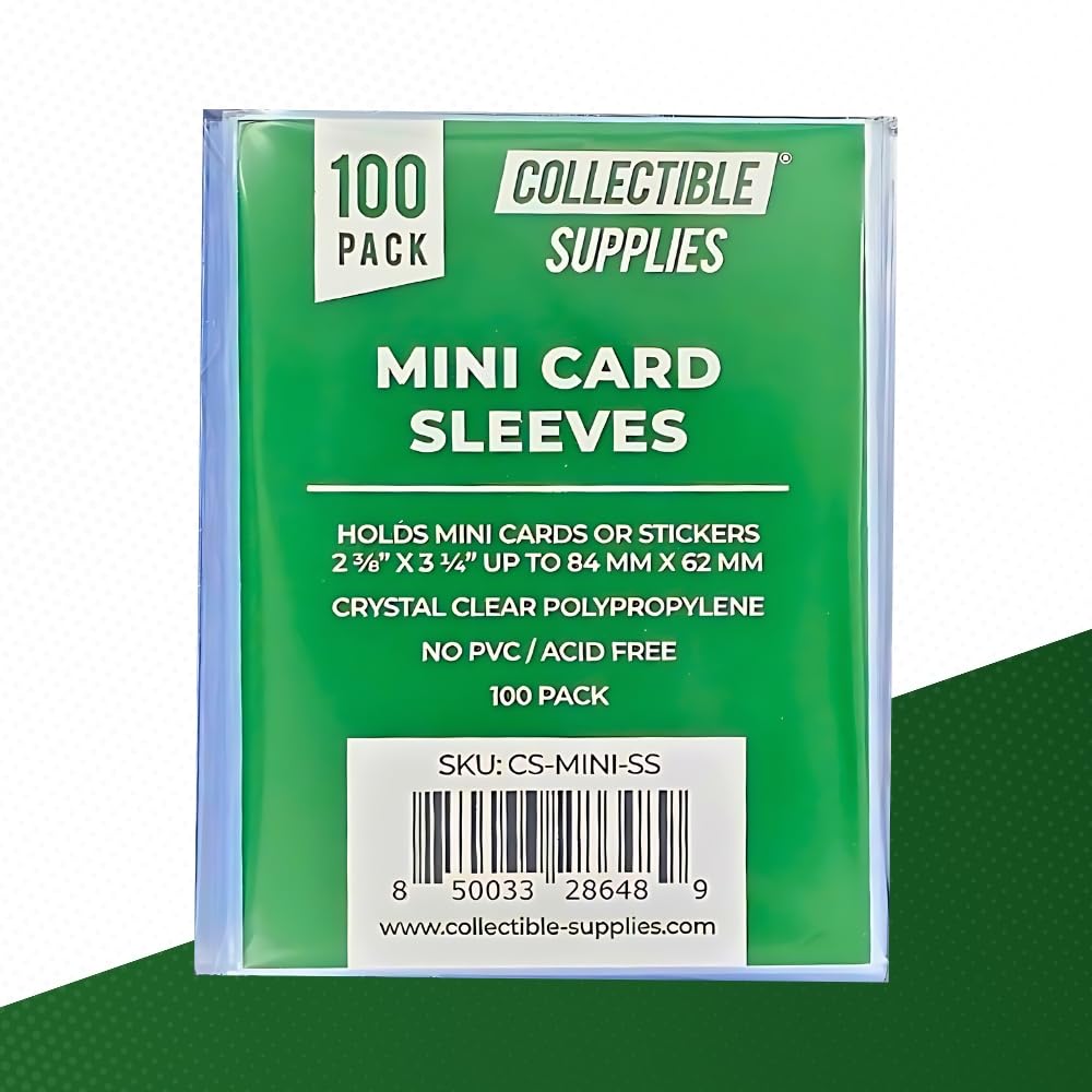 Mini Card Soft Sleeves for Mini Cards or Stickers 2 3/8