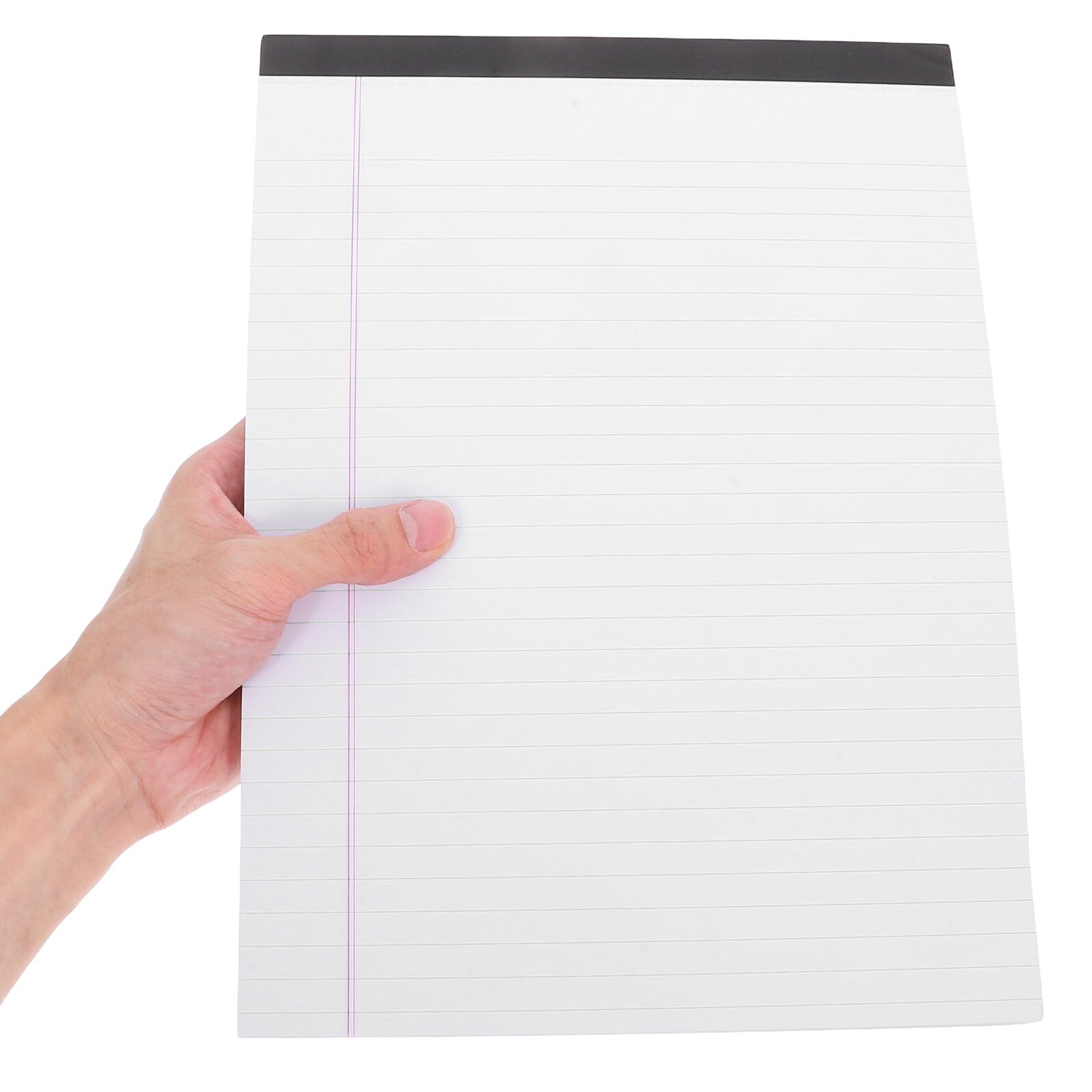 Blocchi Note Legali A4 a Righe Larghe, Carta Bianca Spessa Antitrabocco, Blocco Appunti Studenti Supporto Rigido per Scuola e Università, Set 4 Pezzi