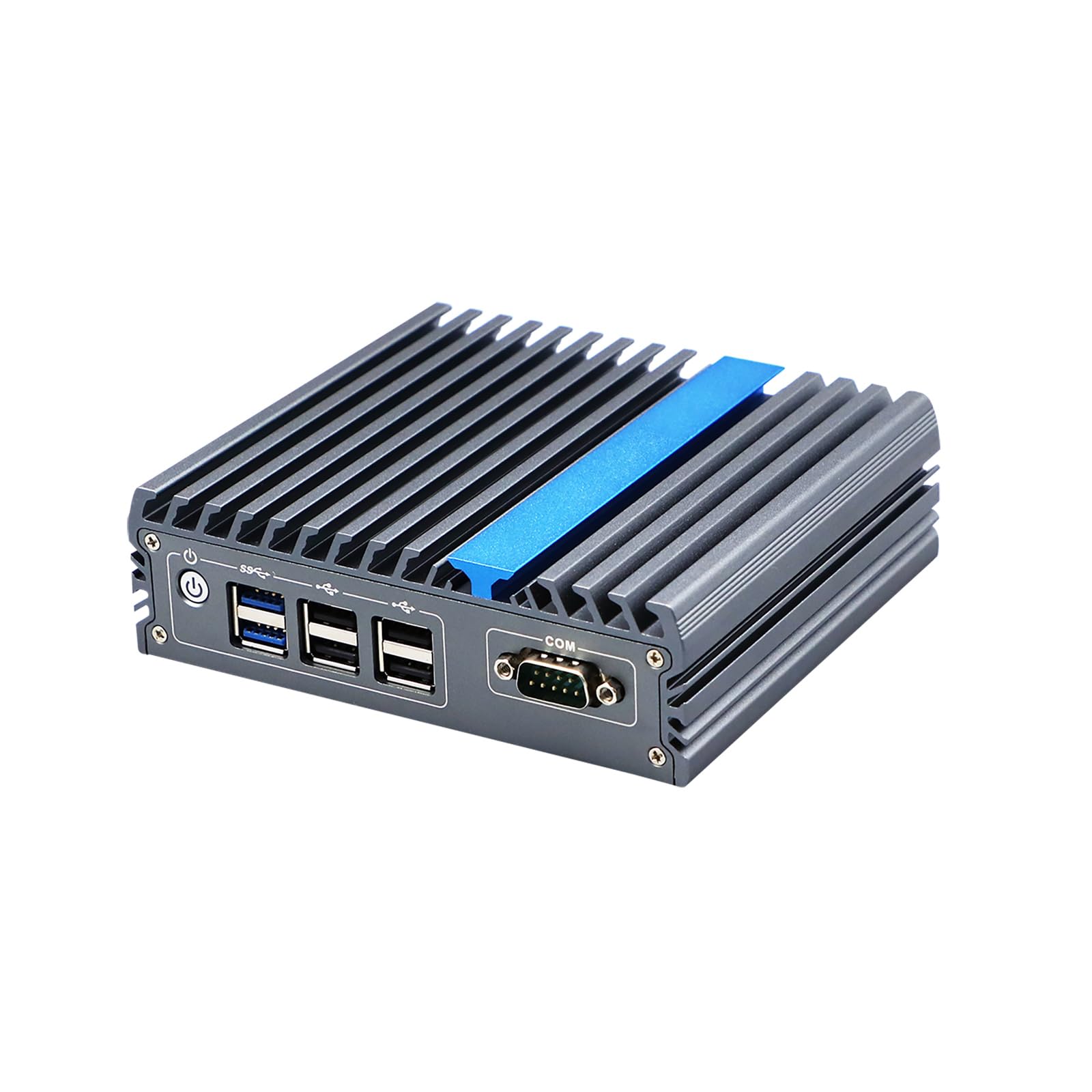 Base DIN Rail Embedded Computer, Industrial PC, J3710 J3160, Windows 11 / Linux Ubuntu, IX17, 2 x LAN, DP, 2 x HDMI, Expandable CAN, 9～36V Wide Voltage, 8G RAM, 128G SSD