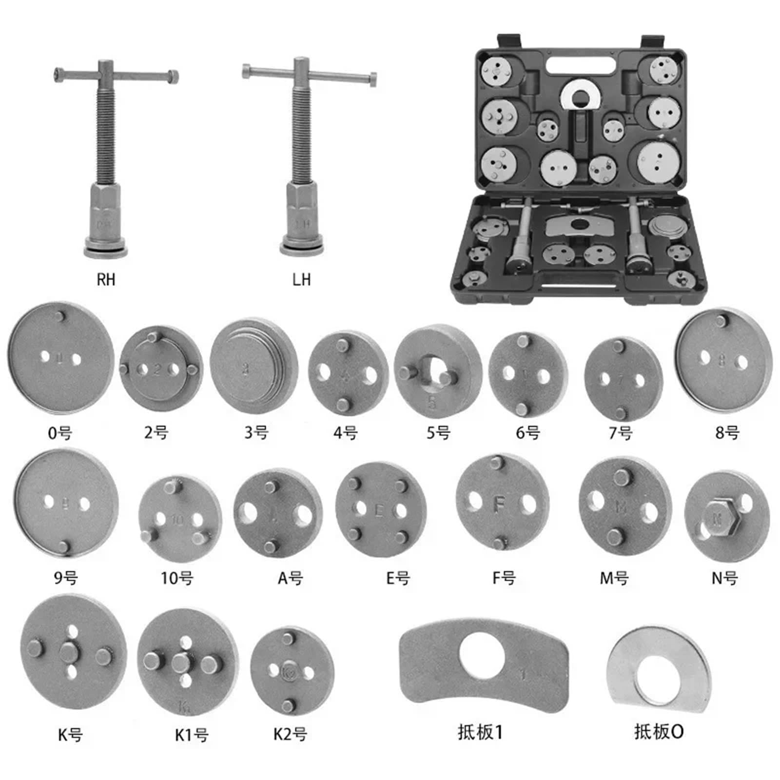 Ajustador freno de tambor 22 Piezas De Herramientas De Retorno De Subbomba De Freno, Pistón Superior Y Trasero, Desmontaje Y Reemplazo De Pastillas De Freno piston calibre freno