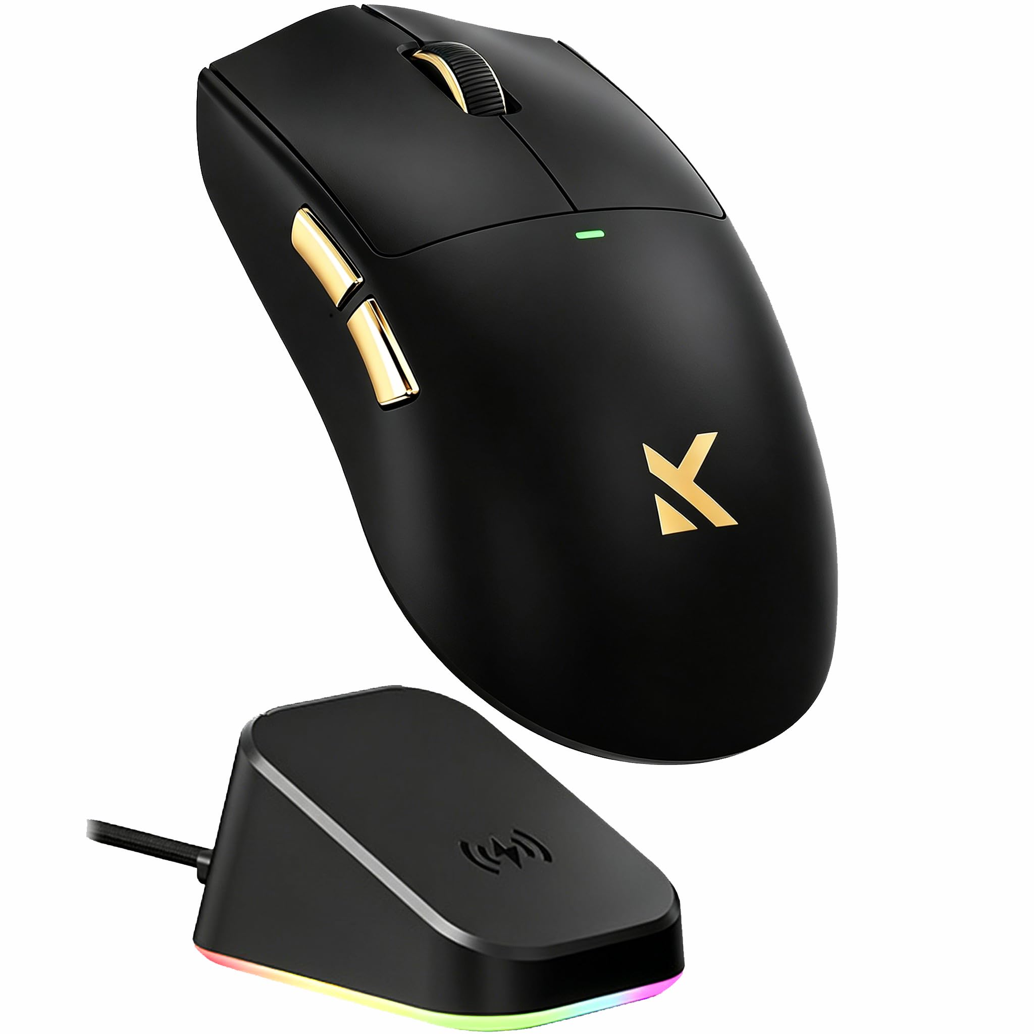 MCHOSE K7 Ultra Gaming Mouse, 59g Lightweight, 500mAh Battery, PAW3950 42K Sensor, 2.4G/BT/Wired, 8K Polling Rate (Black-S)-image-25