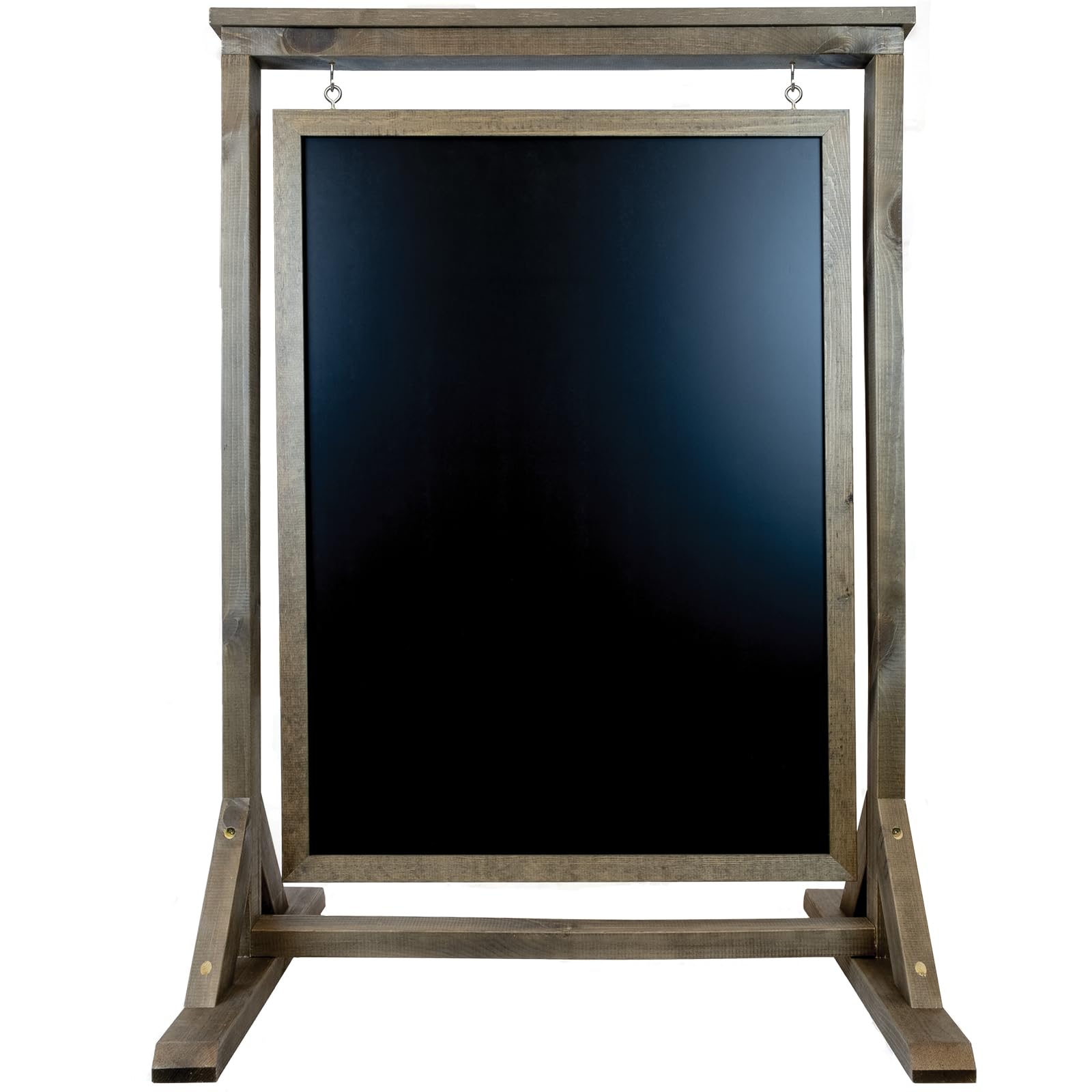 Tableau noir rustique fabriqué à la main : panneau en bois au design unique avec affichage double face. Alternative aux panneaux en A et panneaux sandwich. Utilisez de la craie ou des marqueurs à