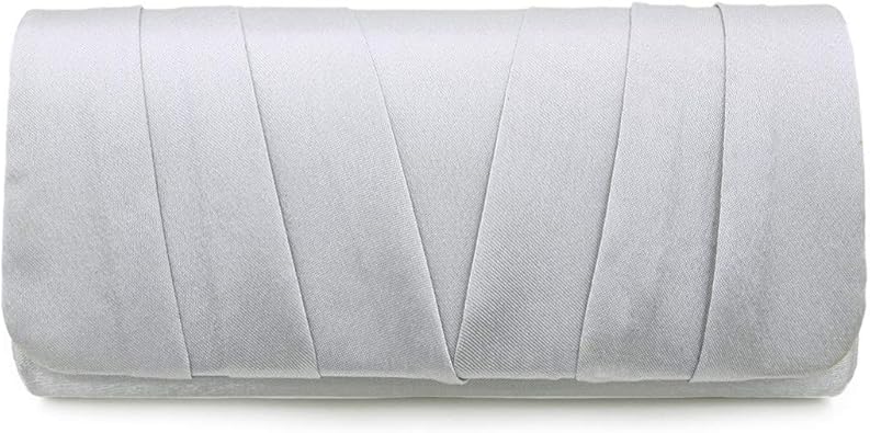 Elegant Classic Solid Satin Pleated Satin Flap Clutch Evening Bag Handbag