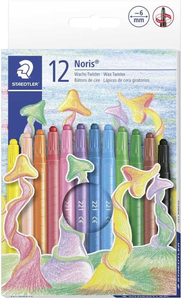 Staedtler Noris Club Wax Twister Crayons, Pack Of 12, 221 NWP12 ST