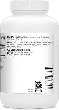 Amazon Basics Potassium Heart Health Capsules, 99 mg, 250 Count