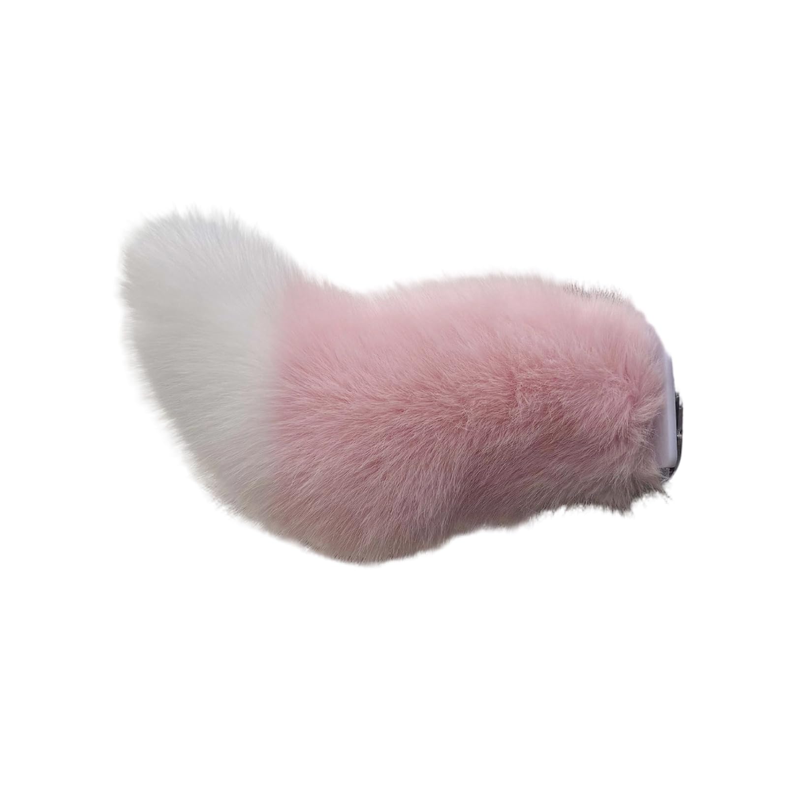 sugerou Furry Car Tail Decoration with Remote Control - Swinging Motion, Easy Install Adhesive Buckle, Removable Soft Faux Fur Car Accessory for Anime Cosplay, 30cm, Rechargeable, USB A