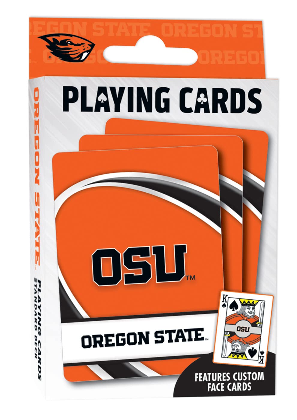 MasterPieces Family Games - NCAA Oregon State Beavers Playing Cards - Officially Licensed Playing Card Deck for Adults, Kids, and Family