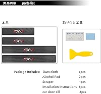 Vista 5 de Para Mazda CX-5 CX5 2012-2025, defensa para el umbral de la puerta de cuero con fibra de carbono, estampado en caliente con hoja de oro "CX-5