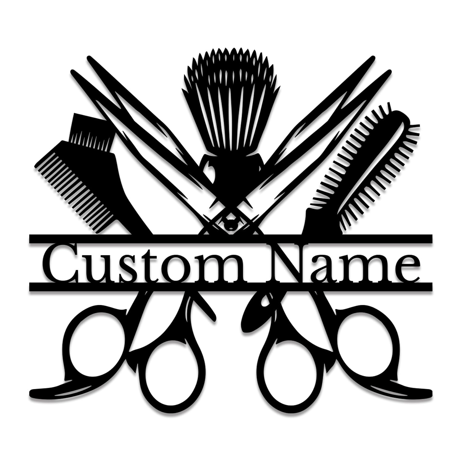 Personalized Custom Hair Dresser Metal Sign,Custom Beauty Salon Girl Hair Metal Wall Art,Personalized Hair Dresser Name Sign (Style-7)