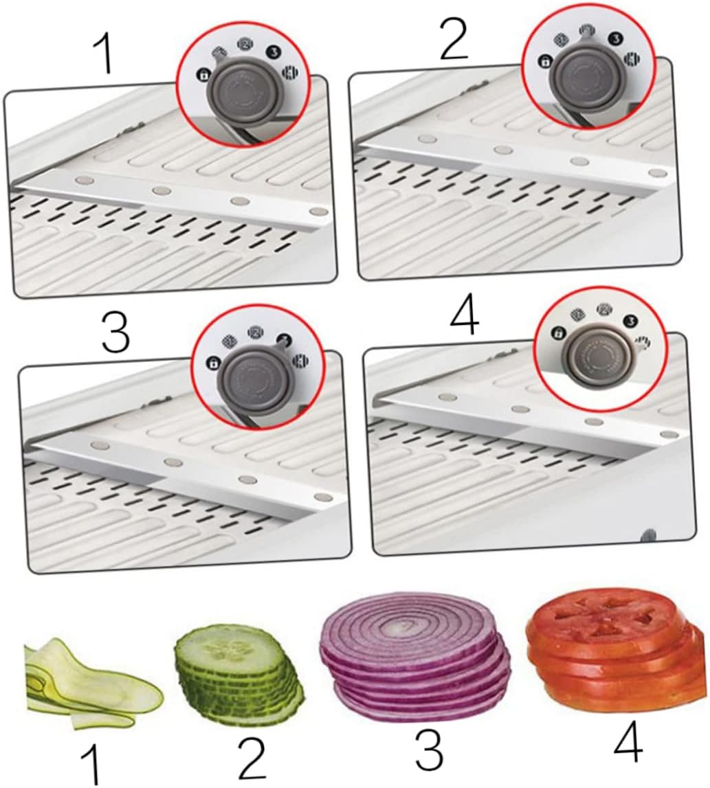 Cabilock Stainless Steel Vegetable Chopper Electric Vegetable Slicer Swift Grater Cheese Cutting Machine Dicer Chopper Interchangeable Ultra Barrel Drums