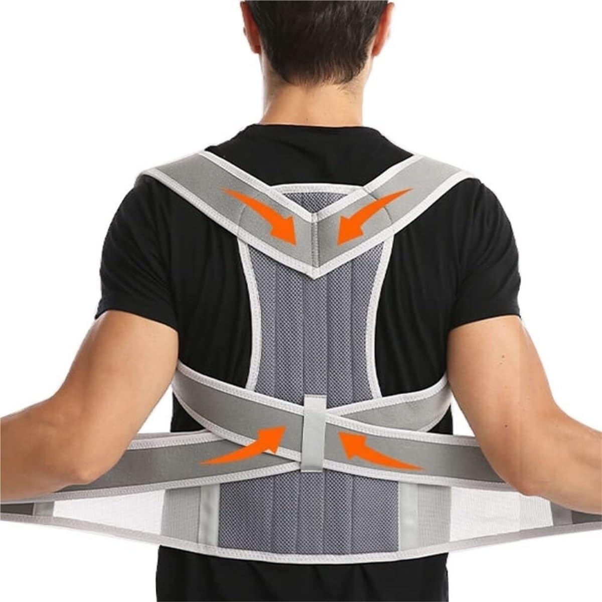 Fascia Lombare Correttore Posturale Traspirante, Tutore per Tutta La Schiena, Cintura per Gobba, di Supporto Lombare, Terapia per Spalla Supporto Schiena | G,XL