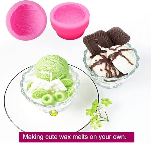 Miniatura 6 de 3 moldes de silicona para helado 3D, para cera derretida, jabón, pasteles, moldes en forma de bola de TuNan + 1 molde de chocolate para decoración