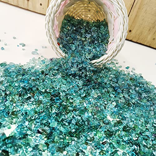 Image of Natural Blue Apatite Crystal Chips 250 GM | Decorative Gemstone Chips for Vastu, Home Decor, Meditation Space, Jewelry Making, Resin Art & Crafts