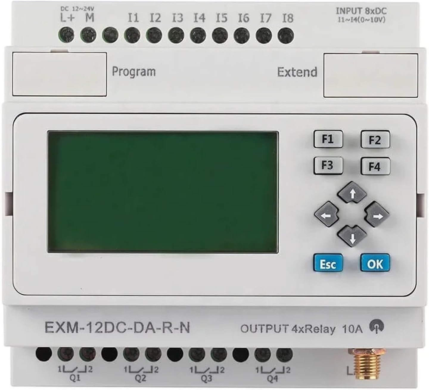EXM-12DC-DA-R-N-HMI PLC programmable Relay for Automation Controller