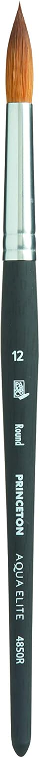 Princeton Aqua Elite Paintbrush, Size 12, Matte Black