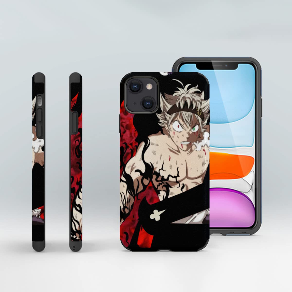 Amazon.co.jp: iphone 13 ケース ブラッククローバー (2) 漫画 pu