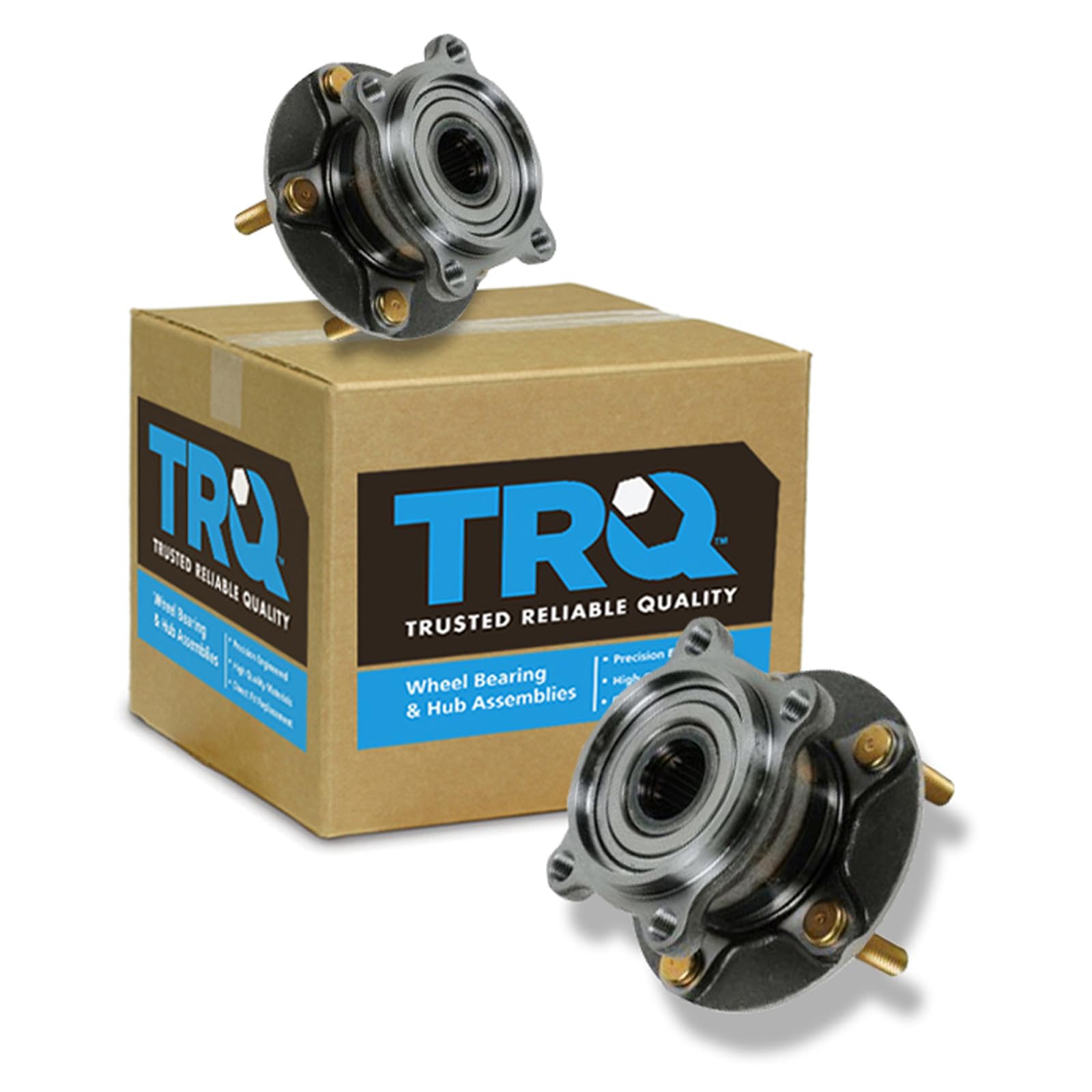 TRQ 2 Piece Rear Wheel Bearing &amp; Hub Assembly Set 4WD