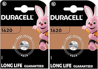 2X Duracell 1620 (2 Blister Packs of 1 Battery) 2 Batteries (CR1620)