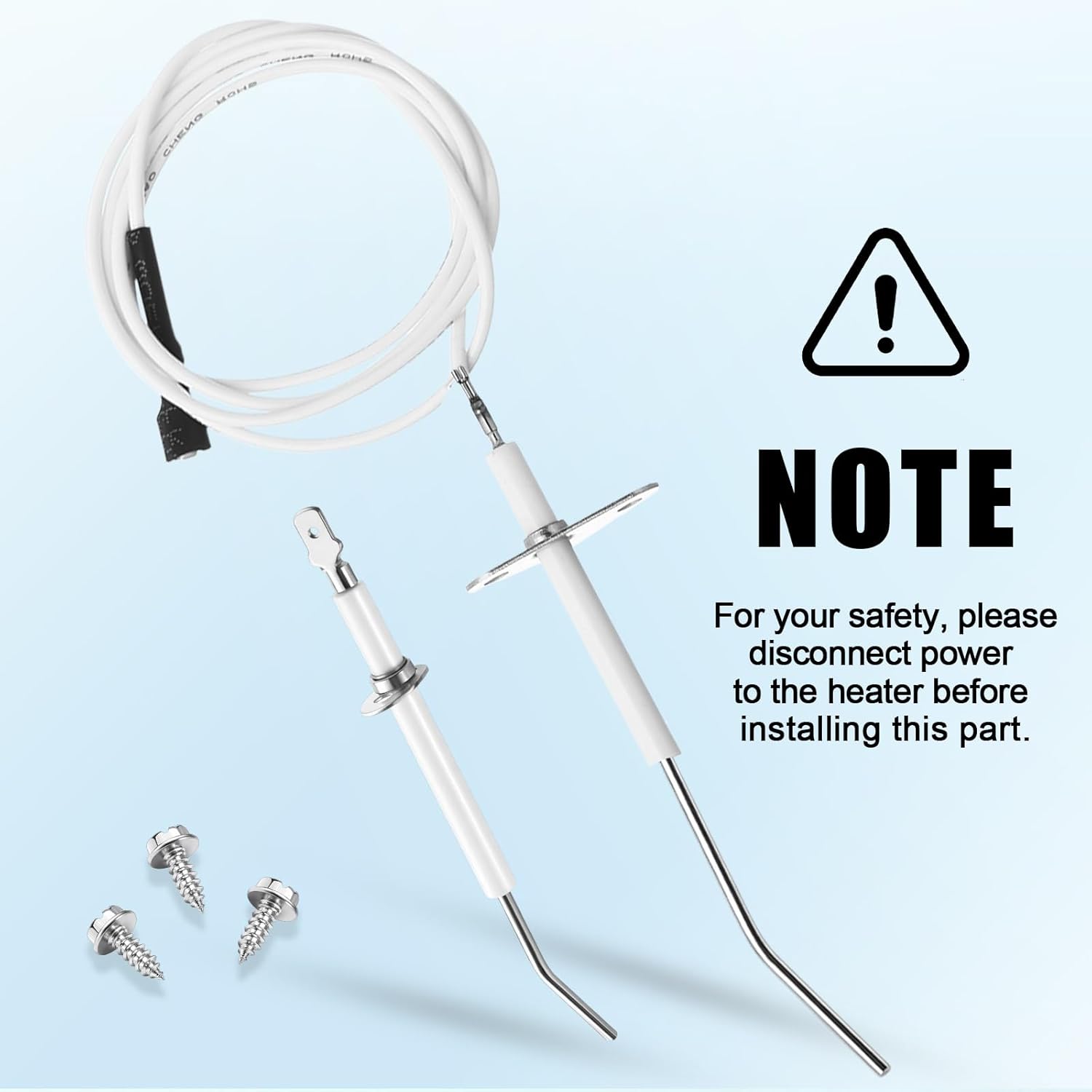 3 Pack IDXLFLS1930 Flame Sensor Replacement compatible with Hayward Pool Heater Parts, Pool Heater Ignitor compatible with Hayward Universal H-series with Draft and Gas Heating H250IDL H150FD