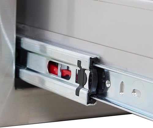 Miniatura 3 de Blaze BLZ-TRNW-DRW-H - Cubo de basura estrecho de acero inoxidable enrollable de 13 pulgadas