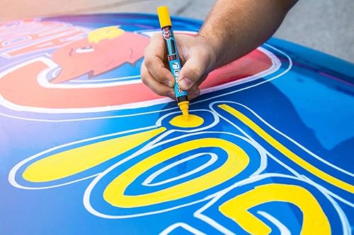 Miniatura 2 de Marcador Auto Writer, pintura removible para paneles y parabrisas de automóvil, Amarillo, ancho