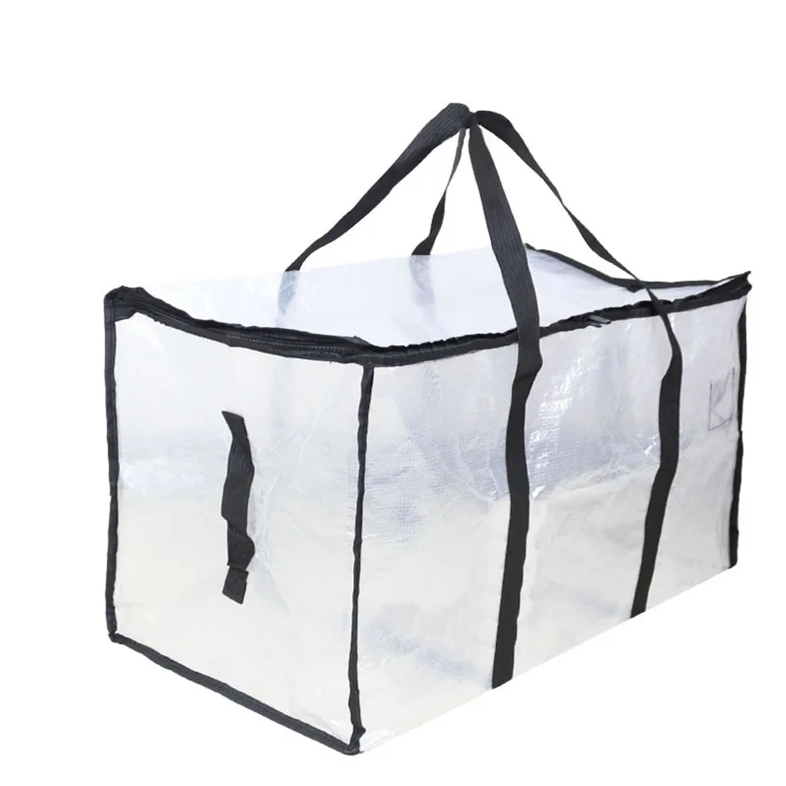 UBOHUZ 10pcs Large Capacity Quilt Storage Bag Transparent Clothes Sorting Luggage Moving Packaging for Moving House(Black)