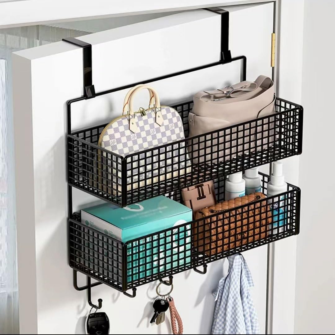 Amazon.co.jp: 収納バスケット、鉄壁掛け 吊り下げバスケット、鉄芸