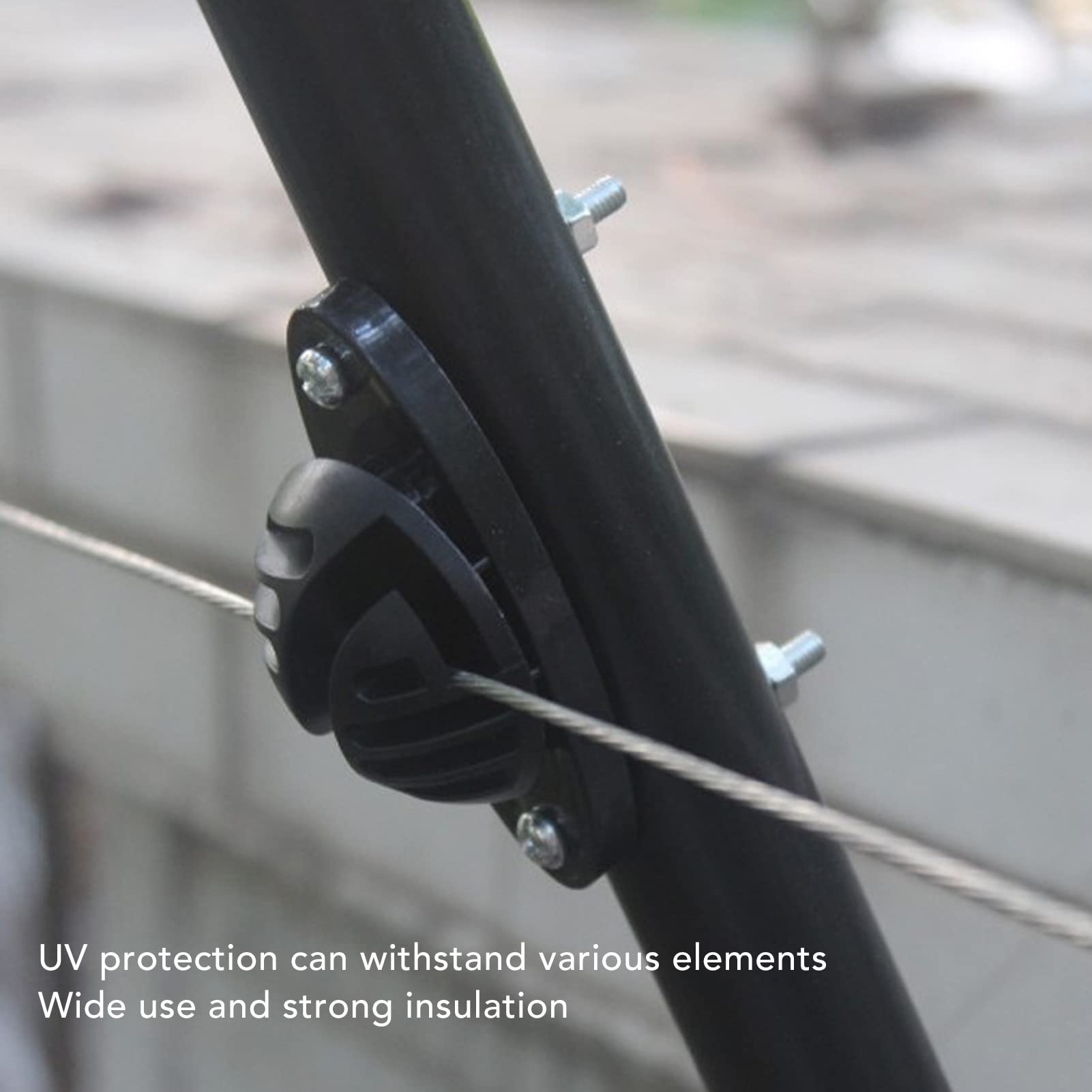 Isolatore Recinzione Elettrica 100 Pezzi Nero per Allevamento Animali Intermedia Post Emisferico