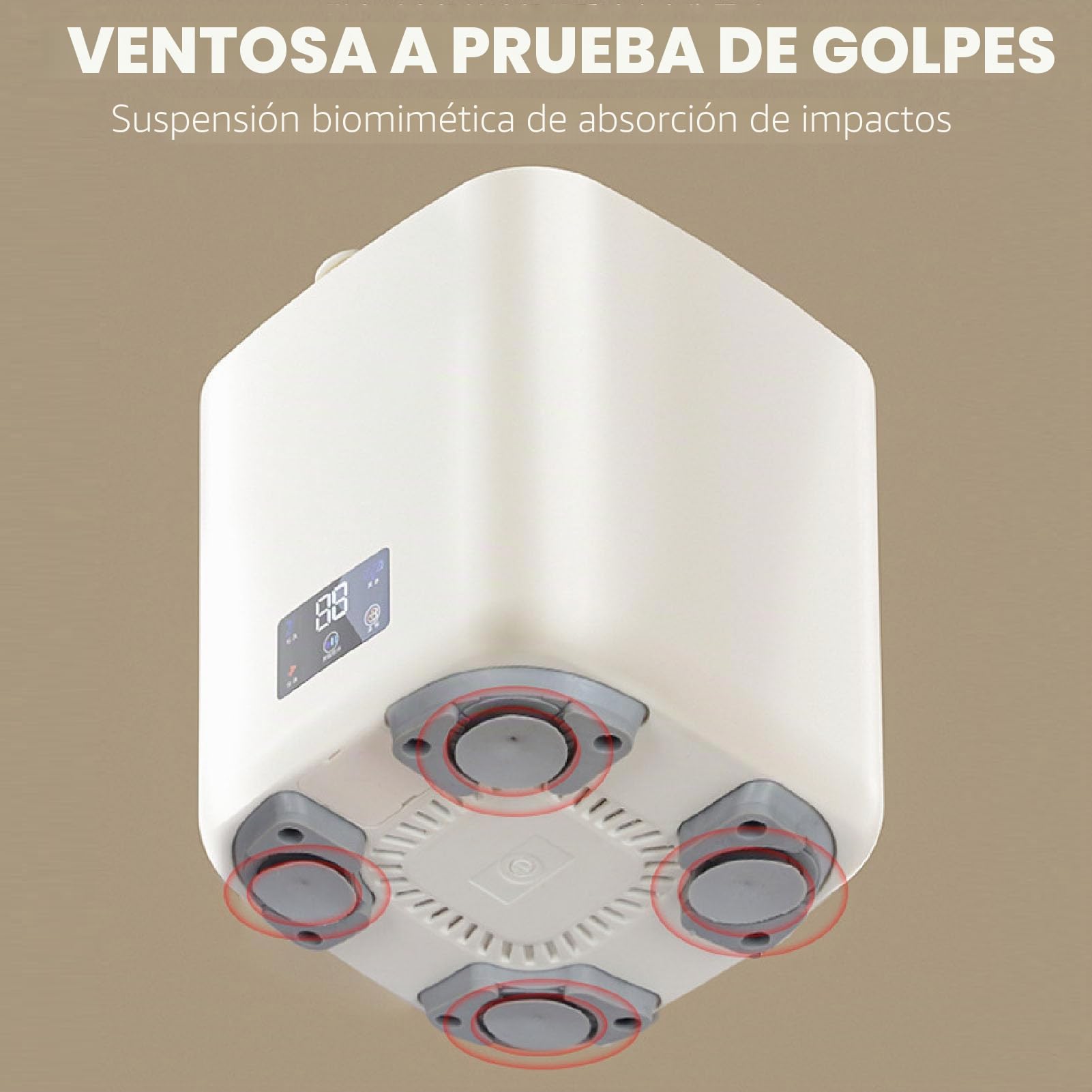 Lavadora Portátil, 7L Gran Capacidad Mini Lavadora Totalmente Automática con Centrifugadora, Pantalla Táctil LCD Lavadora Pequeña para Ropa Interior Pequeña, (Beige)