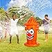 iBaseToy Giant Inflatable Sprinkler for Kids - Fire Hydrant Sprinkler with 360°Auto Rotating Sprinkler Nozzle - Yard Lawn Water Sprinkler Spray Toy for Toddlers Boys Girls Summer Outdoor Game