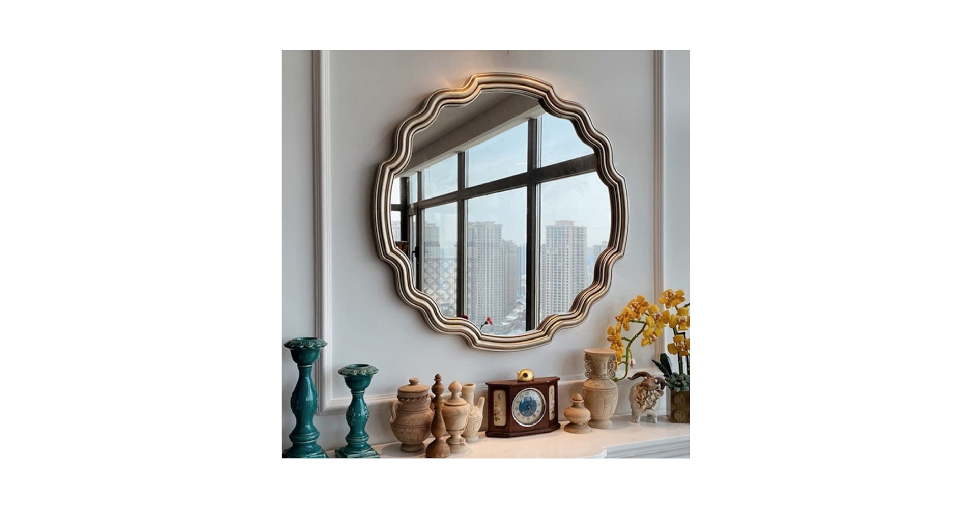 Amazon.co.jp: バスルームウォールミラー、ヴィンテージミラー