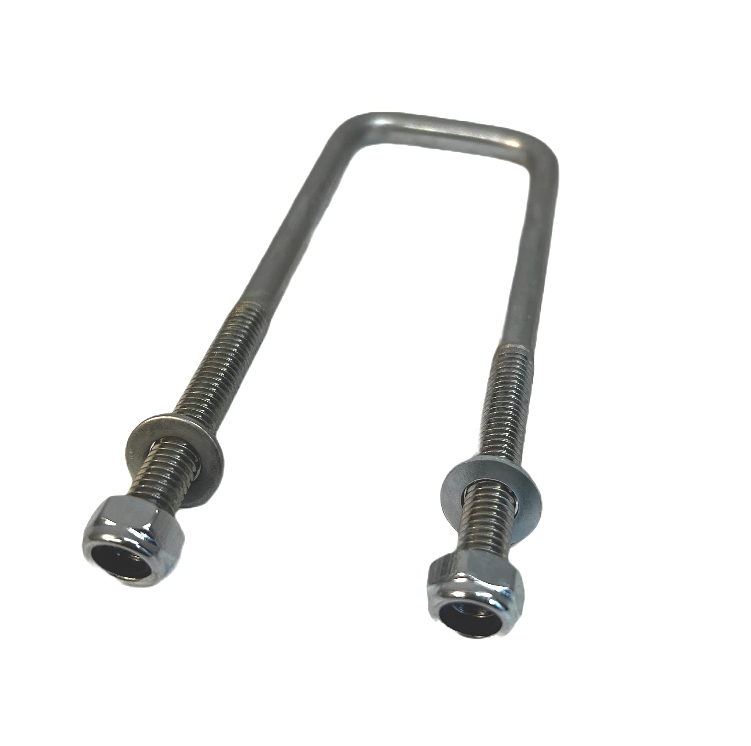 U Bolt Square M10 Thread 70mm Inner Width x 150mm Length with Hex Nuts and Washers (4)