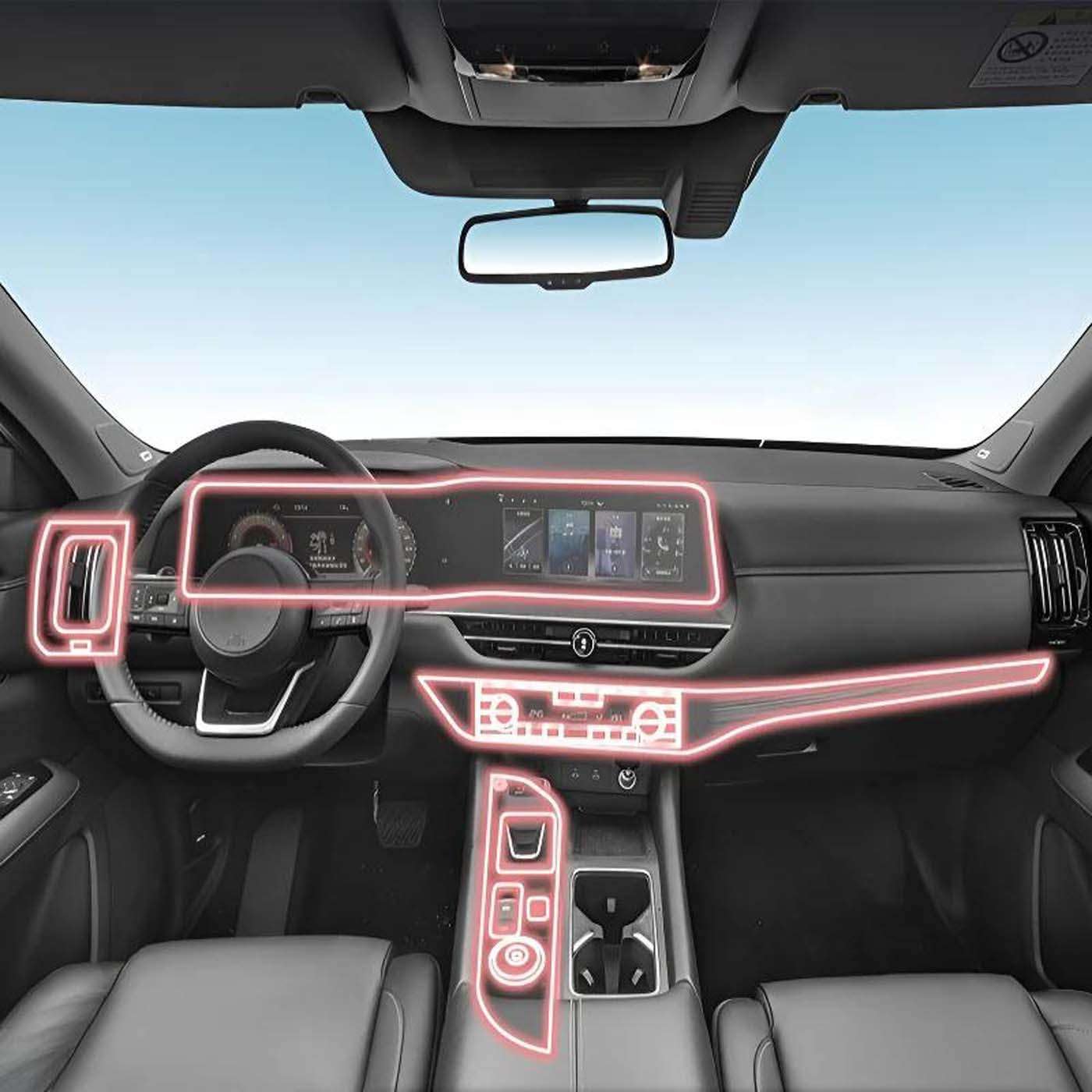 Dashboard Multimedia Navigation Transparent Protection, for Pathfinder 2024-2025 Film Anti-Scratch