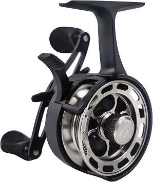 Ice Fishing Reels 3.21 Gear Ratio Ultra Smooth 3+1Ball Bearings Strength CNC-machined Aluminum Inline Ice Fishing Reel with Left/Right Hand Retrieve