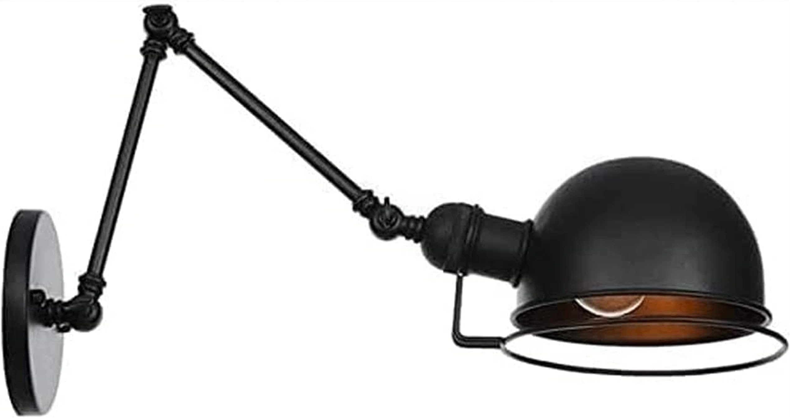 Modern Wall Mount Lamp, Industrial Style Vintage Wall Sconce, Angle Adjustable Wall Lamp Long Swing Arm Wall Light LED Retro Decoration Lamp for Bedroom Living