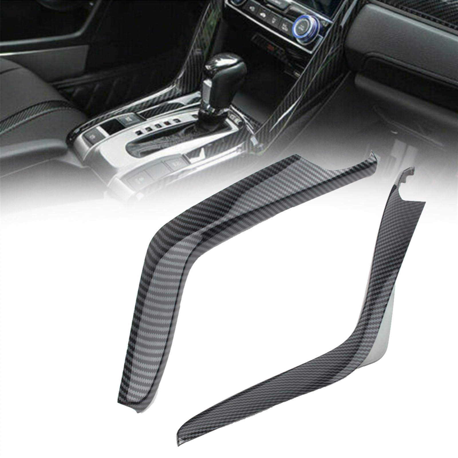 Wmtcnc Car Gear Shift Panel Cover Decorative Strip For Honda For Civic 10Th Gen 2016 2017 2018 Rhd Decorate