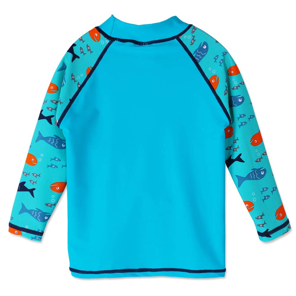 HUAANIUE Ragazze 3-12 Anni Costumi da Bagno 2PC Set Costume da Bagno a Maniche Lunghe Bambini Stampa Fiore Tuta da Sole 50 + UV Protezione Solare Costume da Bagno