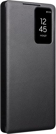 Smart Genuine Leather Cell-phone Case for Samsung Galaxy S26 Ultra. Automatic Sleep/Wake, Mobile Phone Cover, Intelligent Holster for Samsung S 26 Ultra -Black