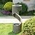 Glitzhome Decorative Tiered Outdoor Water Fountain with LED Light Vintage Curved Waterfall Fountain with Stone Planter Rustic Decor for Garden Patio Deck Porch, 40”H