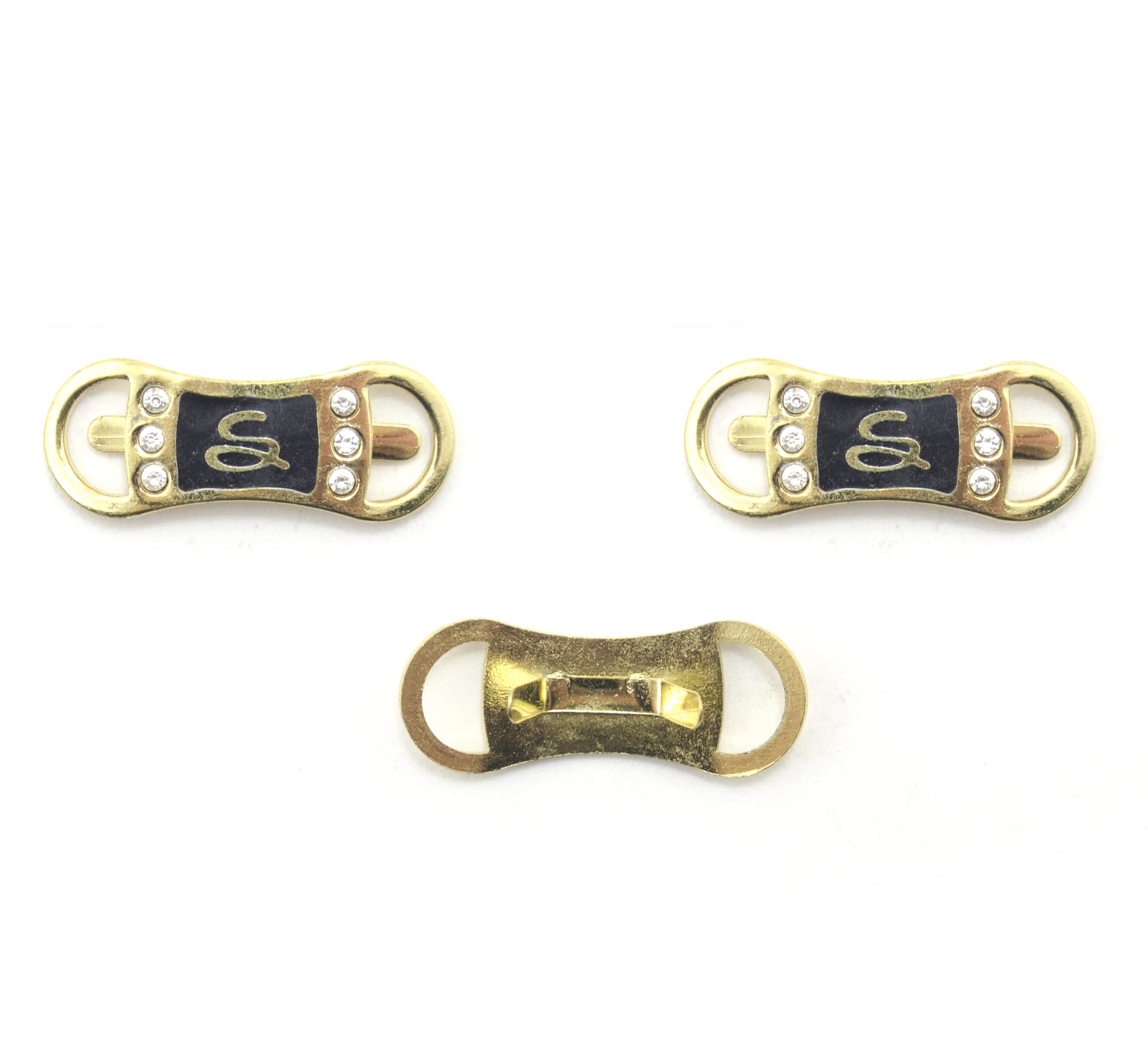 Décorations dorées pour chaussures de luxe : ornements serpentine et cristaux HAND