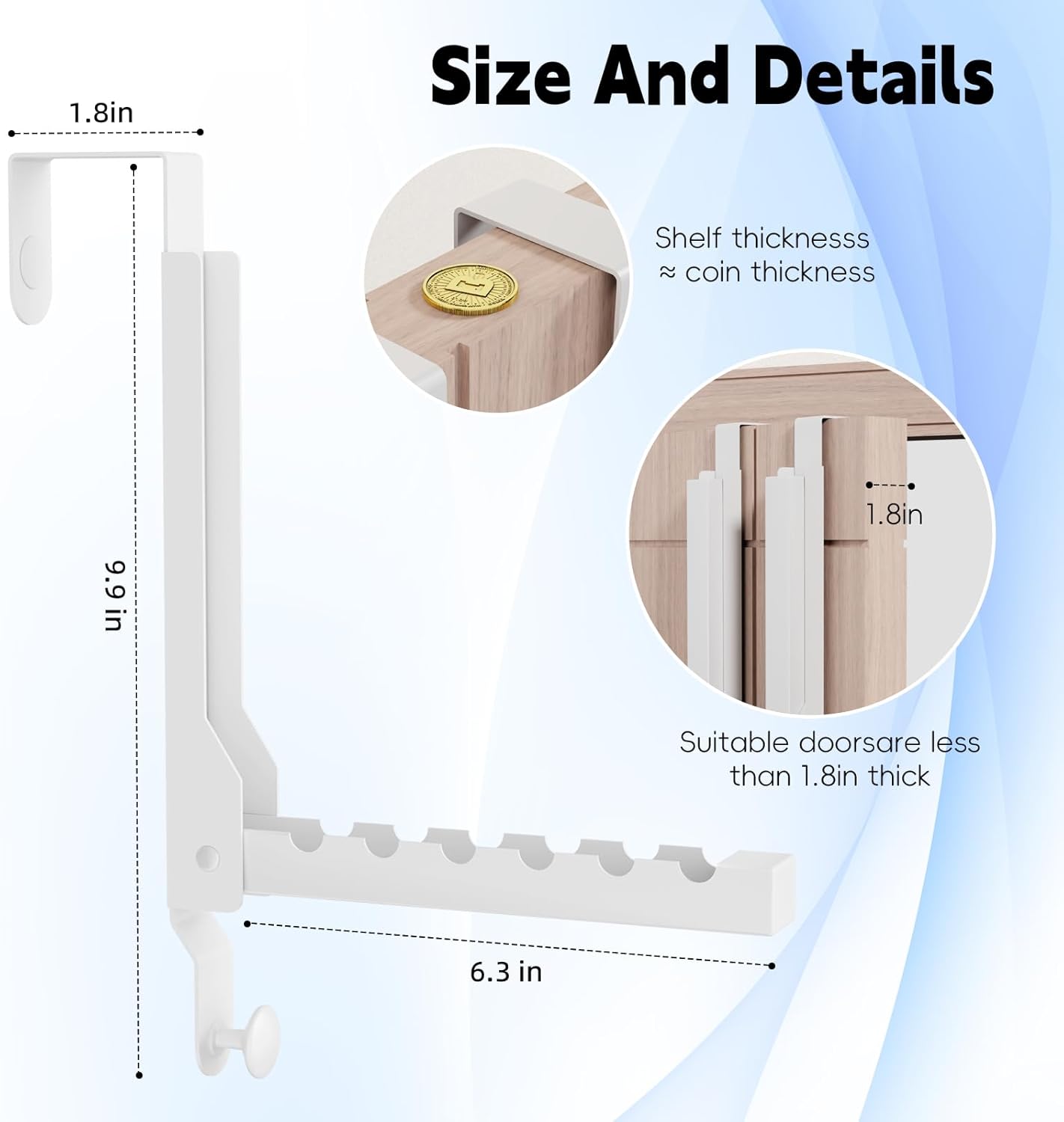 4 Pack Over The Door Hanger Folding Clothes Drying Rack, Folding Hanging Coat Rack for Indoor Laundry Room Compact Small Space Foldable Portable Clothing Hanger Hook Collapsible (Wihte-4(Upgraded))