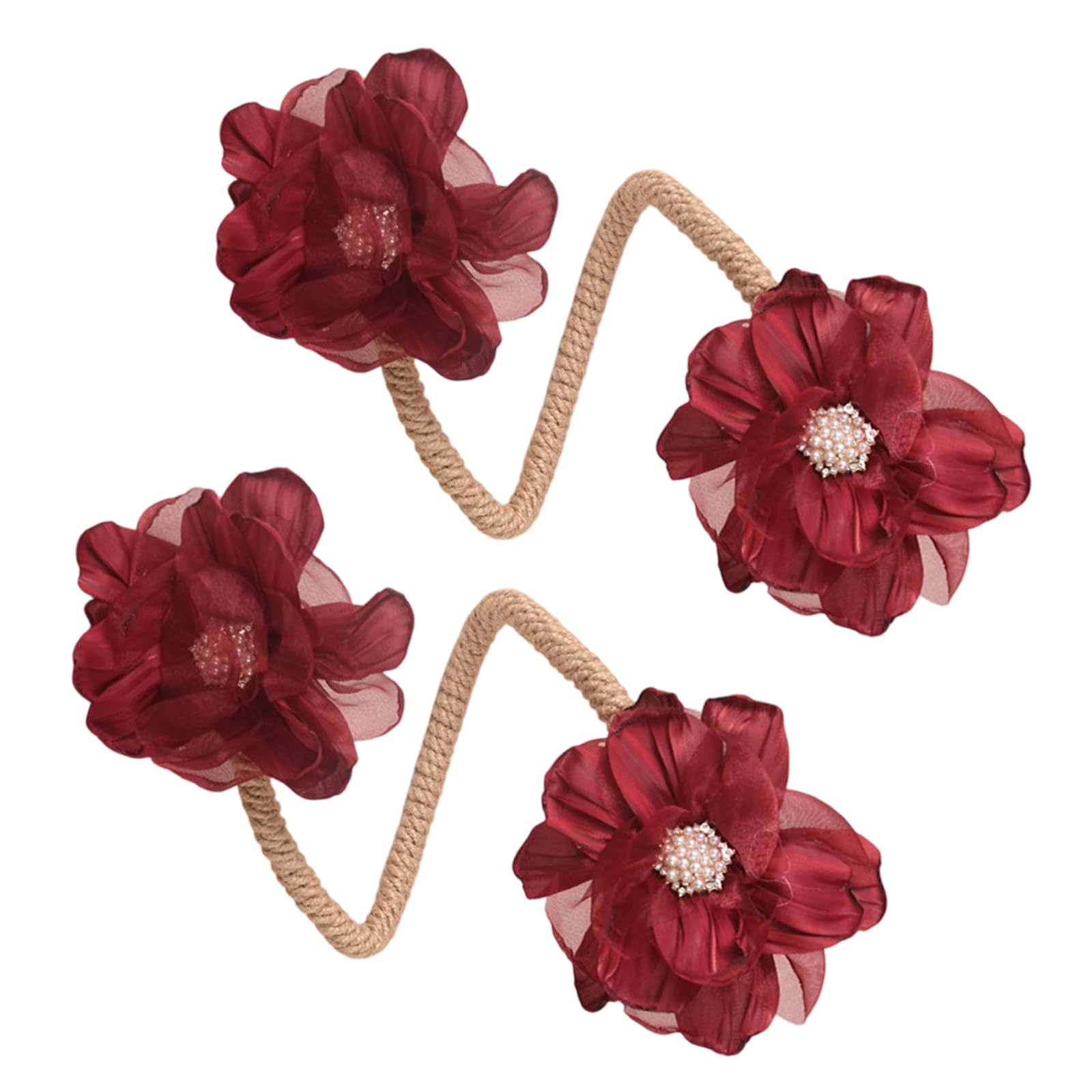 Aqvjd Of Elegant Bendable Drapery Ties Simple Setups Sturdy Materials Ideal for Home Use Flexible Fabric Tie Ensembles
