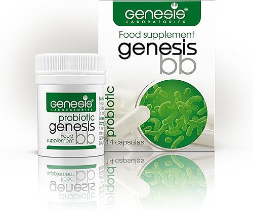 Genesis Bifidobacterium Complex BB Probiotic 14 Cápsulas de 240 Mg Paquete de Viaje