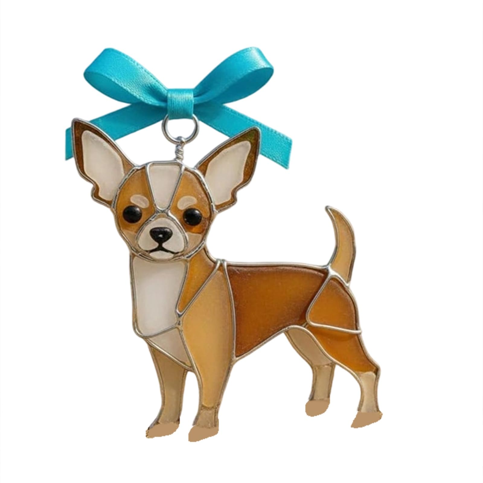 Tsophreniq Creative Dog Shape Light Capturing Ornament to Brighten Any Room Festively Festival Acrylic Hanging Pendant