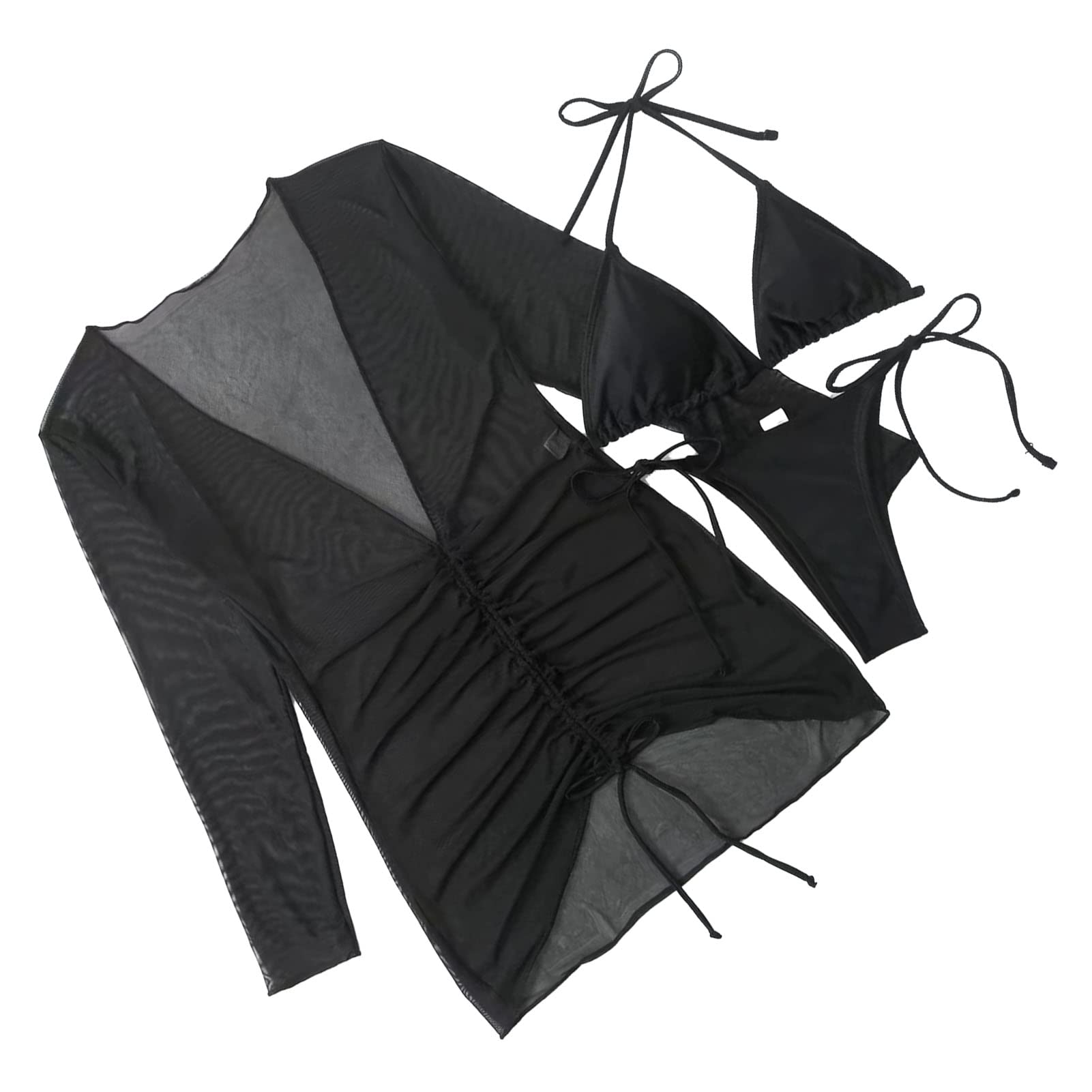 DNEI2 Piece Swimsuit, Beach Outwear Bikini Set Soft Bow Tie