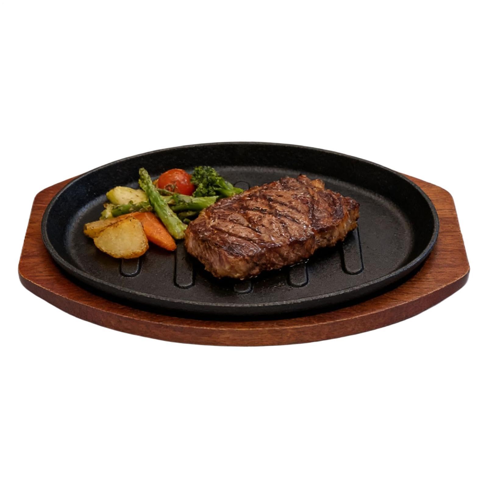 Poêle en fonte plateau ovale de 25,4 cm barbecue cuisine maison restaurant